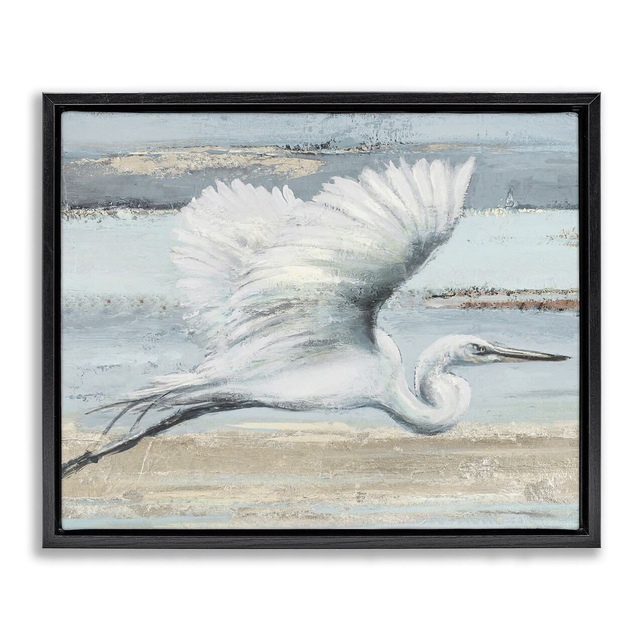 Stupell Industries Soaring Great Egret Floating Frame By PATRICIA PINTO
